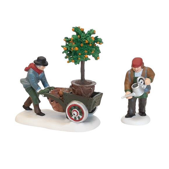 Dept 56 Dickens Village Series Master Gardeners Figurine 2pc Set Christmas 1999 - Picture 2 of 7